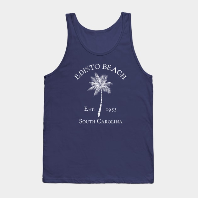 Edisto Beach South Carolina Est 1953 Vintage Palmetto Tank Top by TGKelly